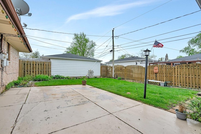 view of patio / terrace featuring fence