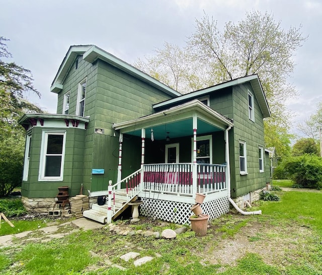 view of front of house with covered porch