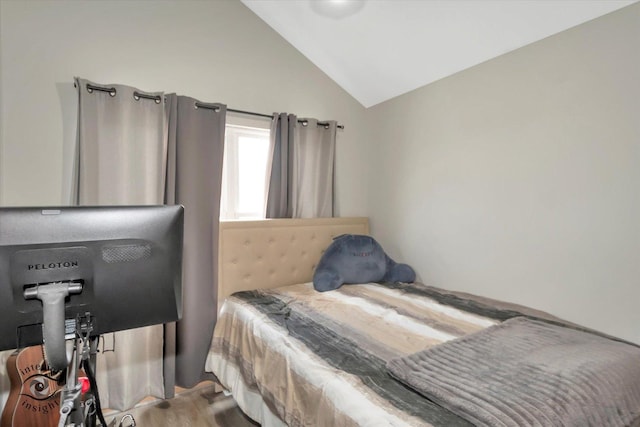 1372 Fox Hound Trl, Beecher, IL 60401 - bedroom featuring vaulted ceiling and wood finished floors