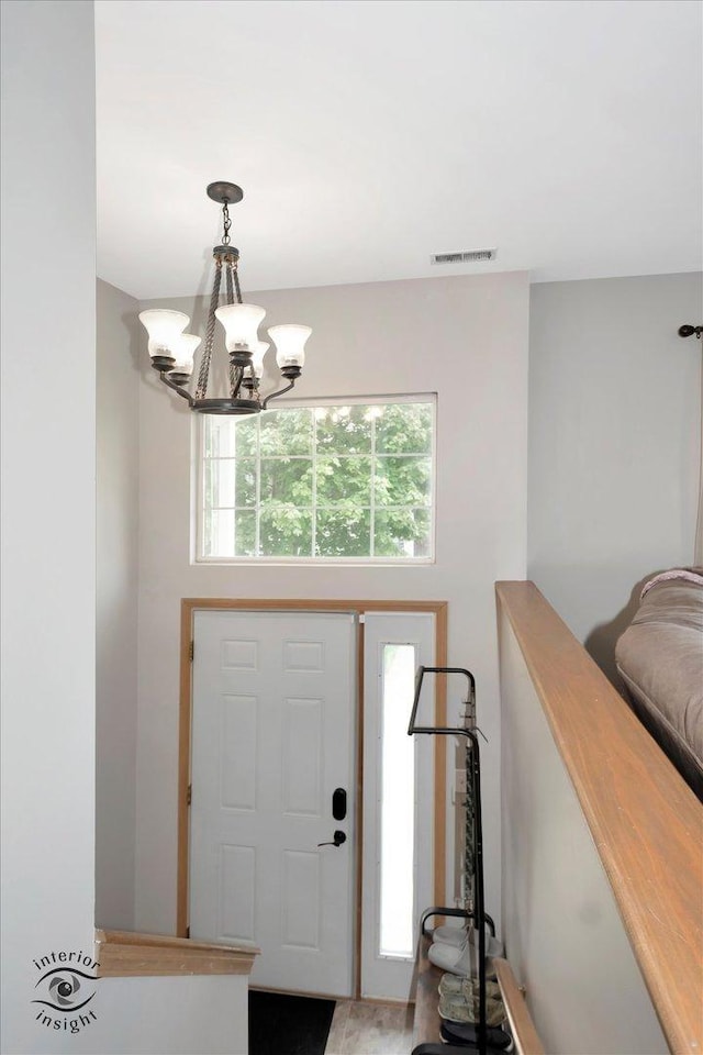1372 Fox Hound Trl, Beecher, IL 60401 - foyer featuring a chandelier