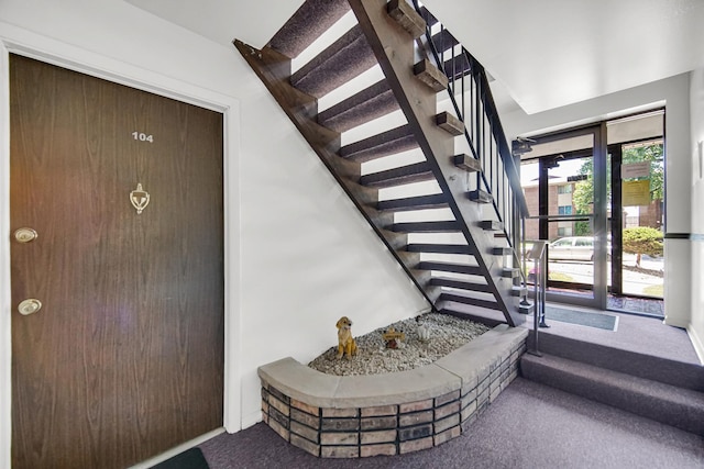 3010 Bernice Rd Unit 104, Lansing, IL 60438 - stairs featuring carpet and baseboards