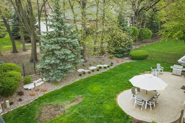 12652 Suffield Dr, Palos Park, IL 60464 - view of yard with a patio, fence, and outdoor dining space