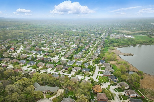12652 Suffield Dr, Palos Park, IL 60464 - bird's eye view with a water view and a residential view