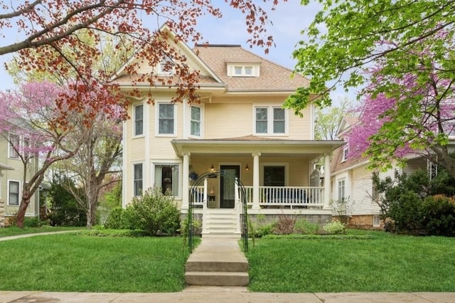317 Augusta Ave, Dekalb, IL 60115 - view of front facade with covered porch and a front yard