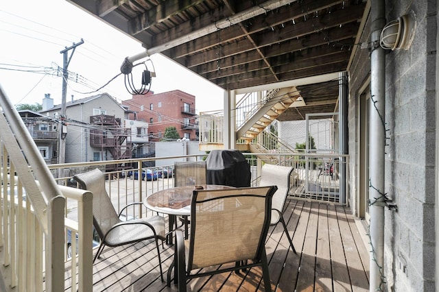 1521 N Ashland Ave Unit 2, Chicago, IL 60622 - wooden terrace featuring a residential view and outdoor dining area