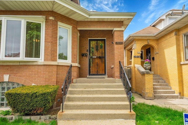 3016 N Major Ave, Chicago, IL 60634 - doorway to property with brick siding