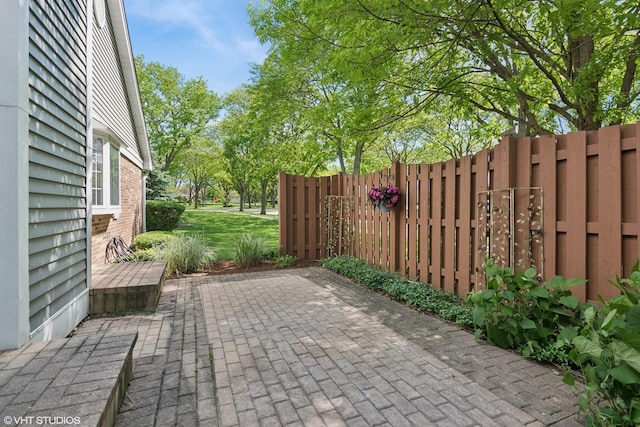 view of patio / terrace with fence