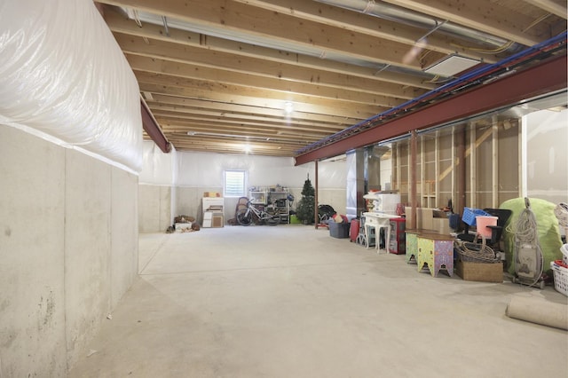 view of basement