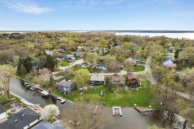 39540 N Channel View Dr, Antioch, IL 60002 - aerial view of property and surrounding area with a nearby body of water and nearby suburban area