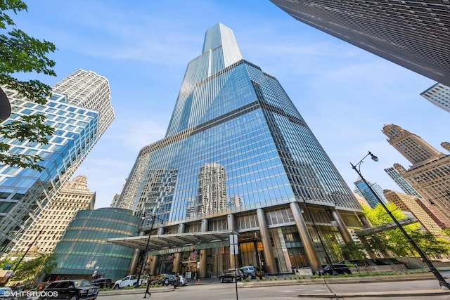 view of building exterior featuring a view of city