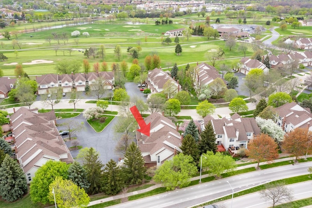2218 Seaver Ln Unit 2218, Hoffman Estates, IL 60169 - aerial view featuring golf course view and a residential view