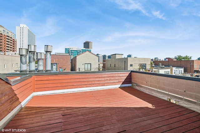 3755 N Wilton Ave Unit 3Se, Chicago, IL 60613 - deck with a view of city