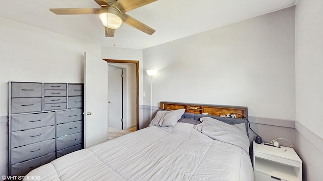 2818 Brentwood Dr, Racine, WI 53403 - carpeted bedroom with ceiling fan