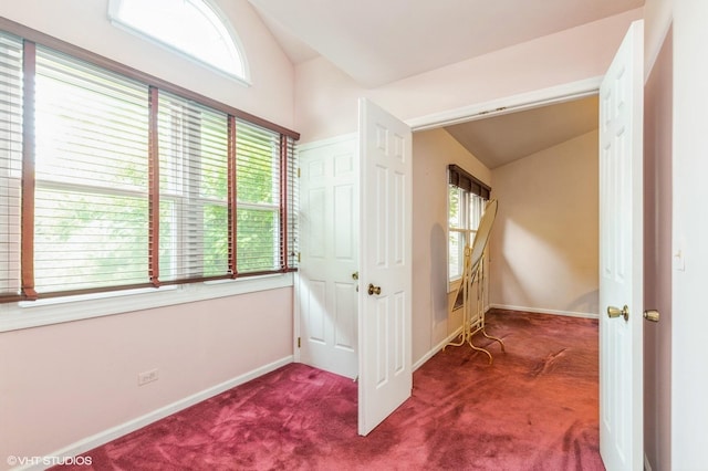 325 Olin Ct, Algonquin, IL 60102 - spare room featuring vaulted ceiling, carpet, and baseboards