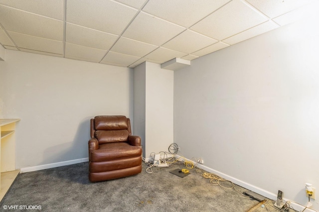 325 Olin Ct, Algonquin, IL 60102 - unfurnished room with a paneled ceiling, carpet flooring, and baseboards