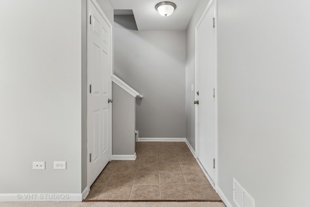 24733 Patriot Square Dr S, Plainfield, IL 60544 - hallway with light tile patterned flooring and baseboards
