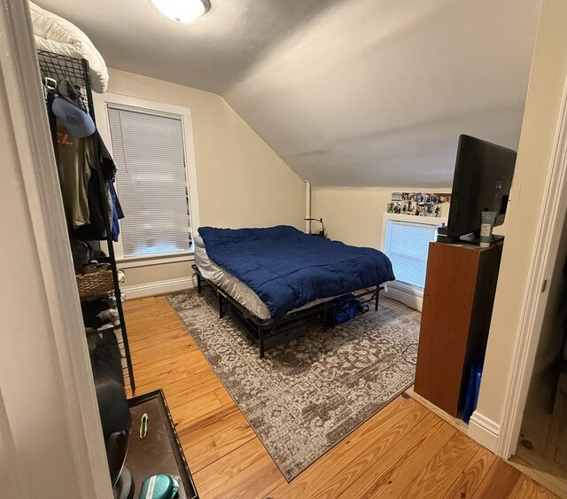 160 S Fordham Ave, Aurora, IL 60506 - bedroom featuring lofted ceiling and wood finished floors