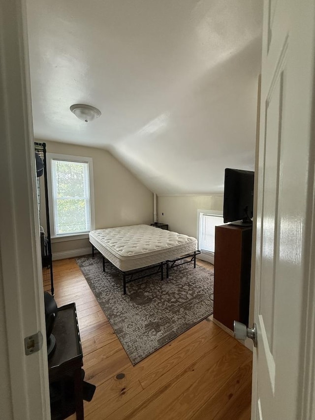 160 S Fordham Ave, Aurora, IL 60506 - bedroom with wood finished floors and lofted ceiling