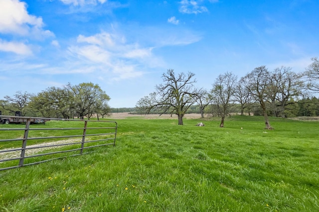 view of yard featuring a rural view