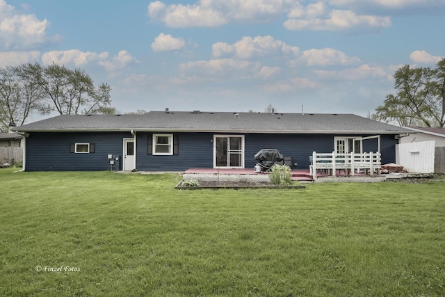 193 Thunderbird Trl, Carol Stream, IL 60188 - back of house featuring a yard and a deck