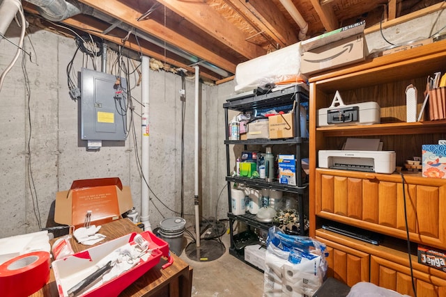 711 W Benham St, Kirkland, IL 60146 - unfinished basement with electric panel