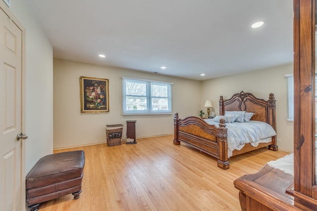 1716 N Beech Rd, Mount Prospect, IL 60056 - bedroom featuring recessed lighting, baseboards, and wood finished floors