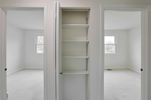 closet featuring visible vents