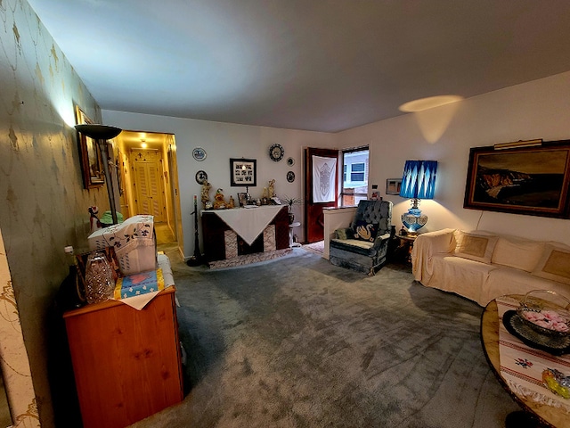 3843 Dempster St, Skokie, IL 60076 - living room with carpet flooring
