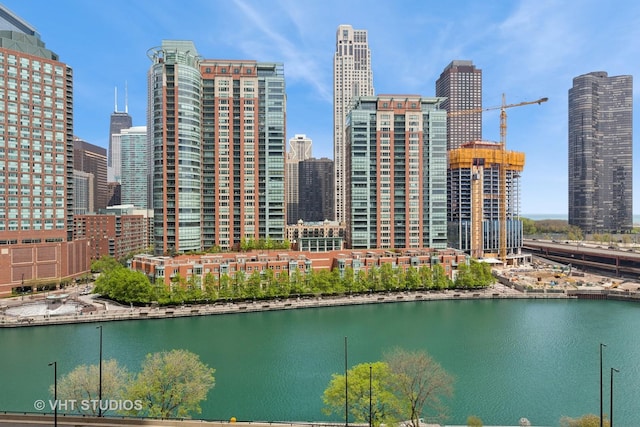 view of city with a large body of water