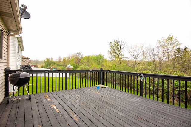 695 Cassandra Ln, University Park, IL 60466 - wooden terrace featuring a lawn