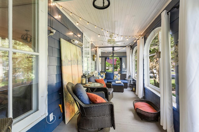 view of sunroom