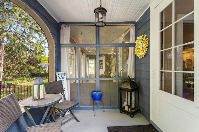 view of sunroom / solarium