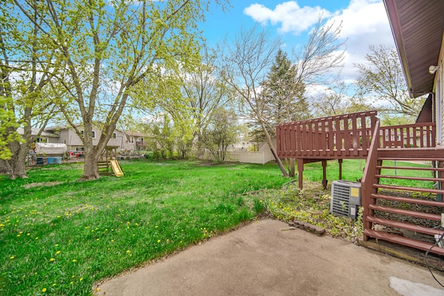 9 Shilling Ct, Bolingbrook, IL 60440 - view of yard with fence, a patio area, a deck, and stairway