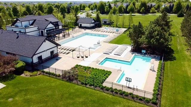 27025 Ashgate Xing, Plainfield, IL 60585 - aerial view of a pool