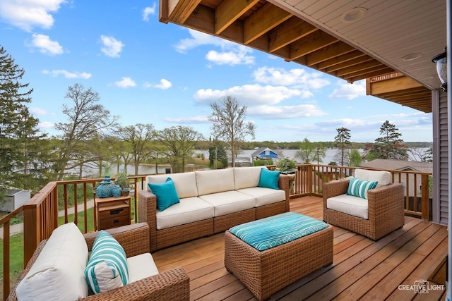 4520 W Shore Dr, Wonder Lake, IL 60097 - deck with an outdoor living space