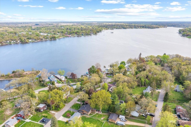 4520 W Shore Dr, Wonder Lake, IL 60097 - aerial view of property and surrounding area with a large body of water