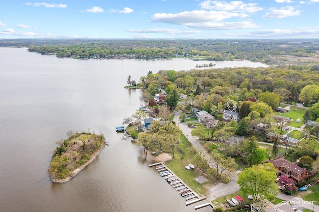 4520 W Shore Dr, Wonder Lake, IL 60097 - drone / aerial view of a nearby body of water and a forest