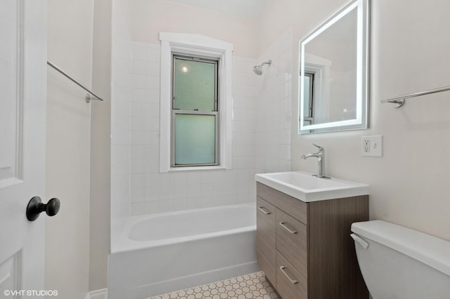 3903 N Claremont Ave Unit 1, Chicago, IL 60618 - bathroom with toilet, bathtub / shower combination, and vanity