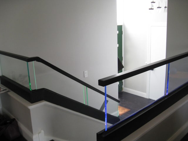 view of stairway