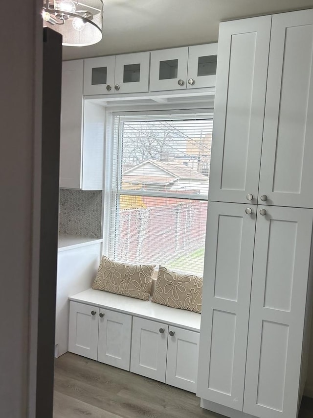 sitting room with light wood finished floors
