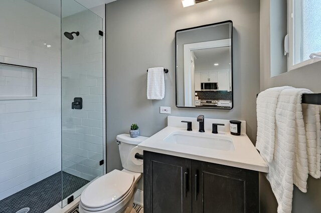 6340 Willow Springs Rd, La Grange Highlands, IL 60525 - full bath with toilet, tiled shower, and vanity
