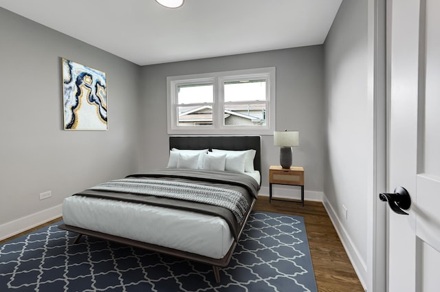 6340 Willow Springs Rd, La Grange Highlands, IL 60525 - bedroom with dark wood-style flooring and baseboards