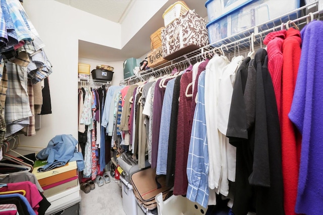 view of walk in closet