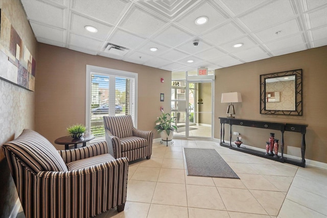 community lobby with visible vents