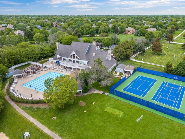 1759 Baybrook Ln, Naperville, IL 60564 - drone / aerial view of a pool