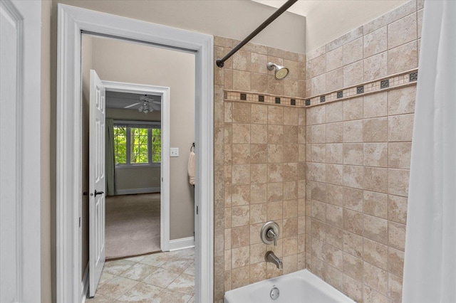1759 Baybrook Ln, Naperville, IL 60564 - full bathroom featuring shower / tub combo and tile patterned floors