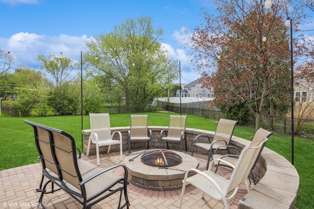 701 N Coolidge Ave, Palatine, IL 60067 - view of patio / terrace featuring a fire pit