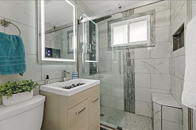 2041 175th St, Homewood, IL 60430 - full bath with a shower stall, vanity, and toilet