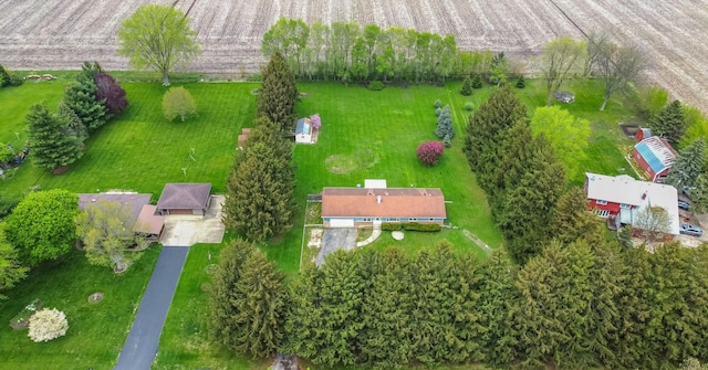 drone / aerial view featuring a rural view