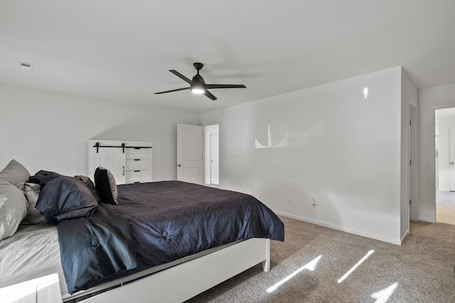 10407 Morse Pl, Crown Point, IN 46307 - carpeted bedroom with a ceiling fan and baseboards